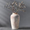 Vaseking Große rustikale Keramikvase, 27,9 cm, minimalistische, dekorative Bauernhaus-Vase für Heimdekoration, Wohnzimmer, Regal-Dekoration, Eingangsbereich, Hochzeit, Tischdekoration, Grau