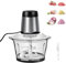 300W Electric Food Chopper Fruit & Vegetable Processor Meat Grinder Mixer Blender with 4 bi-Level Blades for Meat Vegetable Fruit,2 Speeds