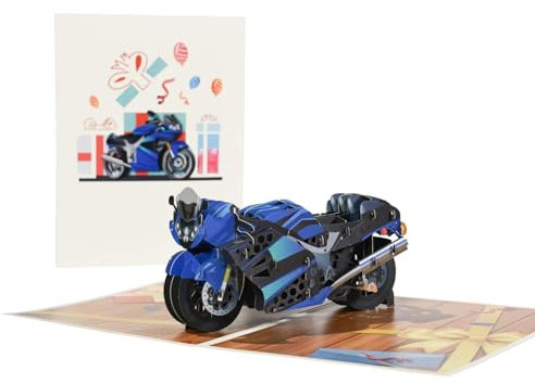 3D-Motorrad-Pop-Up-Karte, Geburtstag, Vatertag, Geschenk für Vater, Kinder, Ehemann, handgefertigte Grußkarten