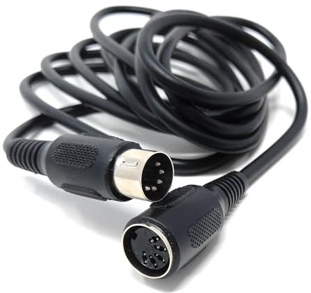 DRUT 2.5m MIDI 5-PIN DIN Extension Cable, Male to Female, for MIDI Keyboard, Electric Piano, Synthesiser, MIDI Guitar 8ft