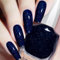 Glitter Nail Polish, Glitter Nail Varnish, Diamond Glitter Quick Dry & Long Lasting Nail Polish No UV Lamp Curing, Chip Resistant, Non-Toxic, Quick Drying, At Home & Salon Manicure (17#Dark Blue)