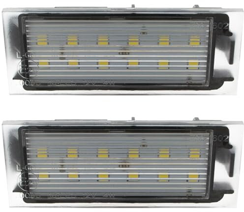 M MODECAR - Kompatibel mit Renault Clio III IV Fluence Kadjar Kangoo Laguna II II Master II Wind LED Kennzeichenbeleuchtung Lampen 2 Stück Set für 265108474R, 8200480127, 4159062300,