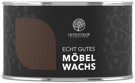 Lignocolor Möbelwachs (Braun, 375 ml) | natürlicher Schutz für Holz & Möbel | ideal für unbehandelte und gestrichene Holzoberflächen