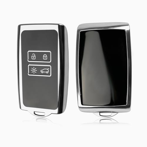 LFOTPP Car Key Case Cover for Dacia Duster 2 Duster 3 2018-2025 2026, TPU Key Fob Duster 3 Accessories Original, Key Case Key Shell for Dacia Duster (Silver)