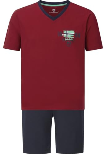 Jan Vanderstorm Herren Kurzer Schlafanzug Edin Rot, 68/70