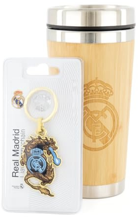 Real Madrid Termo Bambú y llavero Oficial collections