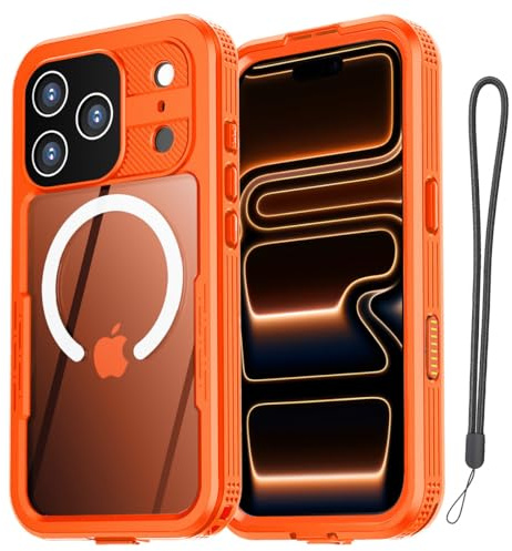 AICase Waterproof Case for iPhone 17 Pro Max+MagSafe Clear Water Proof Snowproof/Dustproof/Shockproof,IP68 Certified 360 Full Body Protection Fully Sealed Underwater for iPhone 17 Pro Max_98