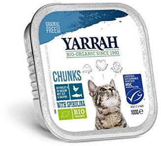 Yarrah-Cat Chunks Chicken Fish with Spirulina Bio 16x100g