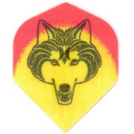 MS-DARTSHOP Dart-Flight Nylon Standard Wolf Gelb, 3 Satz = 9 Stück