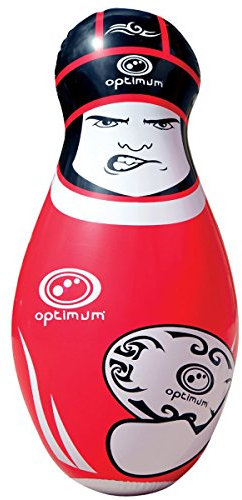 Optimum Big Hit Rugby-Trainingsfigur für Angriffsmanöver Schwarz-weiss-Rot Einheitsgröße