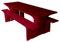 Gastro Uzal Biertischussen, Bierbankhussen, Festzeltgarnitur Hussen Stretch 3 teilig, Set (Bordeaux/weinrot) 50x220 cm, Biertischhussen Stretch, Bierzeltgarnitur Hussen