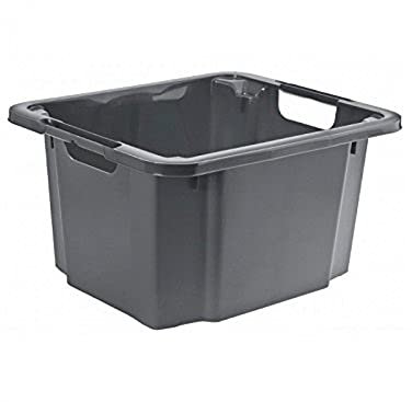 Rotho Reverso kleine Dreh- und Stapelbox 26l, Kunststoff (PP) BPA-frei, anthrazit, 26l (43.5 x 36.5 x 23.5 cm)