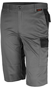tommit Herren Cargoshorts grau 60 – Kurze Arbeitshose mit Seitentaschen, knielange Sommer Shorts für Männer, robuste Herren Cargo Bermuda für Freizeit & Handwerk