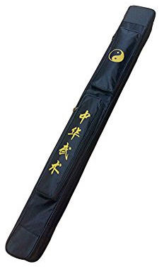 ZooBoo Taichi - Bolsa de transporte para espada de Kung Fu chino, bolsa de transporte de espada de una y doble capa, funda de transporte de espada de artes marciales, bolsa de hombro para espada, tela