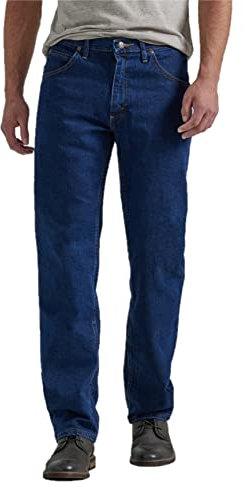 Wrangler Classic Five-Pocket Regular Fit Straight Leg Jean, Dark Indigo Flex, 38W x 30L Homme