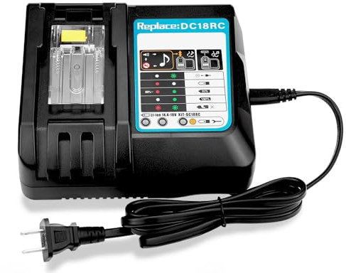 Powilling DC18RC Rapid Battery Charger DC18RD DC18RA for Makita 14.4V-18V LXT Li-ion Battery BL1815 BL1820 BL1830 BL1850 BL1860 BL1840 BL1430 BL1415