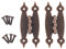 Heavy Duty gehämmert Kupfer Antik Scharnier – 3 15,1 cm Hing X 1 15,1 cm breit – 2 pcPack Antik Schrank Vintage Möbel Reproduktion Wiederherstellung Hardware + Gratis Bonus (Skelett Schlüssel