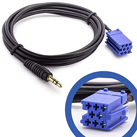 Adapter Universe Cavo adattatore auto Aux Line In, jack da 3,5 mm, compatibile con Audi VW Blaupunkt Becker Radios