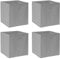 BonChoice Foldable Storage Cubes Boxes for Home Organization, Eyelet Non-Woven Fabric Wardrobe Cabinet Chest Bin Organizer Basket for Clothes Bedding Toys Towels, Collapsible & Durable (4, Grey)