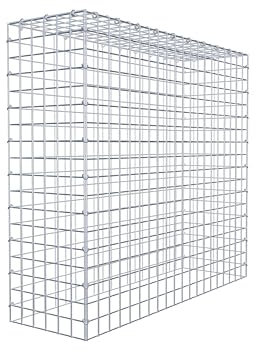 Gabiona Anbau-Gabione Typ3 eckig, Maschenweite 5 x 5 cm, Tiefe 30 cm, Gabione 100 x 90 x 30 cm (L x H x T), C-Ring