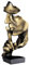 aboxoo Thinker Statue, Silence is Gold Abstrakte Kunst Figur, Moderne Home Harz Skulpturen Dekorative Objekte Klavier Desktop Dekor für kreatives Zimmer Zuhause, Büro Arbeitszimmer (Gold)