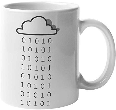 CHEMAGLIETTE! Tazza Stampata Divertente Idea Regalo Mug Simpatica Con Stampa Bit Cloud