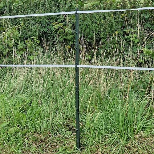 Doblit 156cm Poly Post Extra Tall 5FT Plastic Fencing Stake | Reinforced Mobile Electric Fence Poles Ideal for Horse Paddocks Equestrian (Green, Pack of 10)