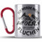 Trendation - Wandern Edelstahl Tasse Karabiner Geschenk Ich Werde Nicht Aufgeben Geschenk Berge Wanderer Geschenkidee (Rot)