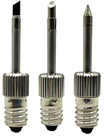 LOVIVER 3 Stück Lötspitzen Ersatz, E10-Schnittstellenbatterie, Ersatz Lötspitzen Soldering Tips zum Löten, Soldering Station Zubehör, Wiederaufladbare USB-Profi-Lötnadelspitzen