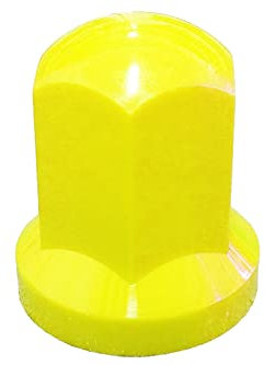 KRAM-TRUCK 100x Radmutterkappen lang Kunststoff für LKW und Anhänger Schlüsselweite 32 mm sehr langlebig kratzfest für MAN DAF Scania Mercedes LKW Anhänger gelb