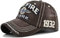 YULOONG Vintage Baseball Cap Stickerei Spitfire Washed Denim Trucker Cap 100% Baumwolle Sonnenhut für Männer Frauen Verstellbare Größe Braun