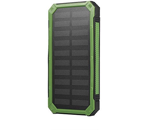Chargeur Solaire Power Bank, 20000mAh Chargement Rapide Double USB Kit de Bricolage pour Banc D'alimentation Solaire Mobile pour le Voyage Camping Activités de Plein Air Matériel de Survie(Vert)