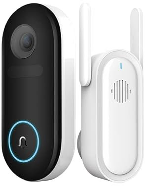 IMILAB Video-Türklingel – Drahtlose Türüberwachung, 4 MP/2,5K-Überwachung, intelligente Personenerkennung, IP66-Wetterbeständigkeit, funktioniert mit Google/Alexa