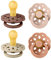 BIBS Boheme Schnuller 4er-Pack. BPA-frei, Kirschform Nippel. Naturkautschuk/Latex, Hergestellt in Dänemark. Größe 1/2, (0-6 Monate/6-18 Monate), (4er Pack), Vanilla Mix