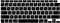 MiNGFi Protection Clavier Silicone Français AZERTY pour MacBook Air 13 A2179 (2020), A2337 (M1, 2020–2022) US/ANSI - Noir