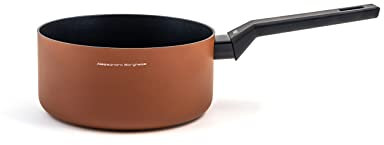 H&H Alessandro Borghese Paprika Casseruola 1 Manico in Alluminio Antiaderente, 18cm