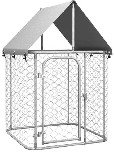 vidaXL Chenil Extérieur avec Toit 100x100x150 cm Niche Cage pour Chiens Chiot