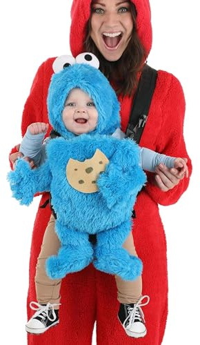 Fun Costumes Sesame Street Cookie Monster Baby Carrier Costume Accessory | Infant Costume for Cosplay Outfit