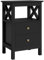 Yaheetech Table de Chevet Noir avec 2 Tiroirs et 1 Étagère, Table d'Appoint en Bois, Bout de Canapé, 40 x 30 x 60 cm, Chambre Salon