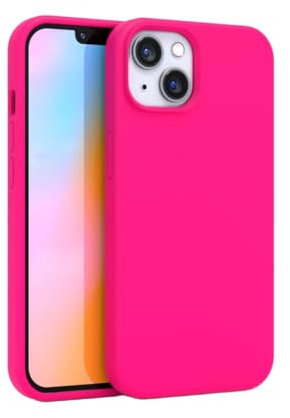 FELONY CASE - iPhone 15 Case - Neon Pink Silicone Phone Cover | Liquid Silicone with Anti-Scratch Microfiber Lining, 360° Shockproof Protective Case for Apple iPhone 15