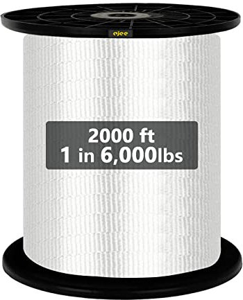 Mule-Klebeband, 609,6 m x 2,5 cm, Polyester, für Draht- und Kabelkanäle, variable Funktionen, strapazierfähiges Zugband, flaches Seil zum Ziehen/Laden/Verpacken unter jedem Wetter, Muletape
