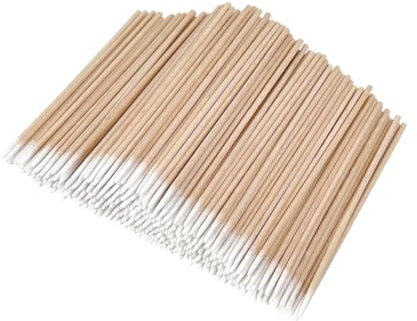 XUJLRL Hisopos de algodón de 500 Piezas hisopos de algodón pequeños Mango de Madera para Tatuajes Cejas Belleza Maquillaje uñas