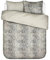 ESSENZA, Parure Housse de Couette Réversible + 2 Taies d'oreillers 65x65 cm Modèle Doutzen, 240x220 cm, Certifié Oekotex, 100% satin de coton, avec rabat de 40cm (forme bouteille)