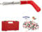 Concrete Nail Gun Kits with 100 Nails,5 Gears Manual Steel Nails Gun Tool,Wall Fastening Power Tool,Portable Nail Shooting Machine,Wall Anchor Wire Slotting Device Household Decor (Silver)