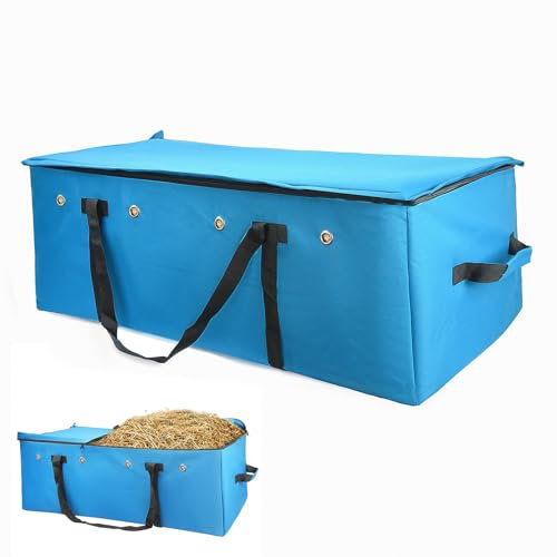 HDYEGIOU Hay Bale Storage Bag,Heavy Duty 1200D Oxford Fabric Hay Bale Bag Extra Large Horse and Livestock Hay Bag,45*19.7*18.5 Inch
