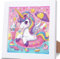 Luckyarina Diamond Painting Mit Rahmen Einhorn - Diamant Painting Kinder Leinwand, Cartoon Bastelset Ab 10 Jahre Mit Geschenkbox 15x15cm