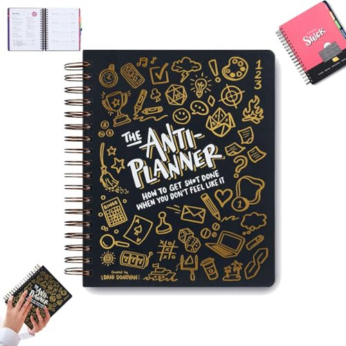 enseak The Anti-Planner How to Get Sht Done When You Don T Feel Like It,The Anti-Planner Notebook,to Do Notebook, Work Planner for Adults,to Help You Beat Procrastination,166 Pages in total