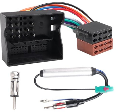 Getyjoe Faisceau de Câblage Radio 16 Broches Adaptateur Antenne Autoradio Branchement Autoradio Câble Adaptateur Radio Adaptateur D'antenne pour Voiture Stéréo Audio Radio Unité Principale Lecteur