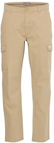 Blend BHEdnan Herren Cargohose Hose mit Cargotaschen Gürtelschlaufen Baumwollmischung Regular fit, Größe:W38/32, Farbe:Cornstalk (161315)