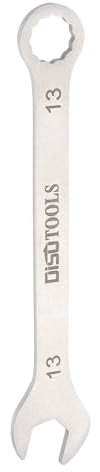 sourcing map Thin Combination Wrench Metric 13mm Torx Ended Box 15 Degree Offset Open End Stainless Steel, Silver Tone
